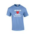 thumbnail image 1 of Funny Adult Short Sleeve T-shirt Jesus Loves You. The Rest Not So Much-Carolina-Small, 1 of 4