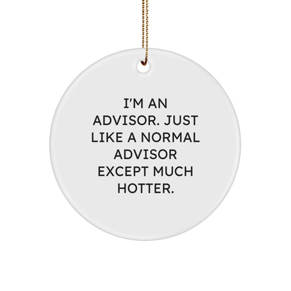 Funny Advisor Gifts from Friends - Christmas Unique Circle Ornament, Gifts for Advisor Men