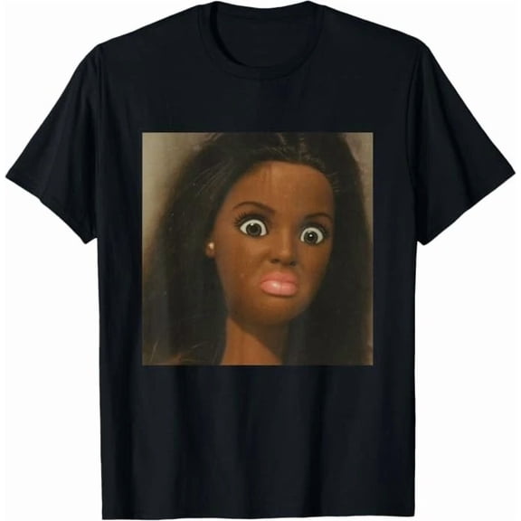 Funny African American Disgusted Face Doll Meme Humorous Statement Tee Unisex T-Shirt, S-5XL