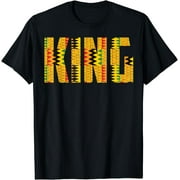 Funny African King Gift For Men Boys Cool Kente Cloth Lover T-Shirt