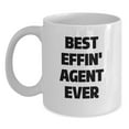 thumbnail image 1 of Funny Agent White Coffee Mug Gifts from Friends for Agent, the Best Effin' Agent Ever Mug on Christmas Morning, 1 of 4