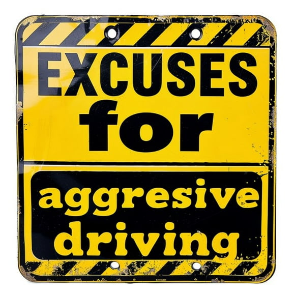 Funny Aggressive Driving Car Sticker. Hilarious Road Rage Excuses, Speeding Humor, Bad Driver Quotes, Sarcastic Car Decal, Bumper Sticker, Window Vinyl, Auto Accessories.
