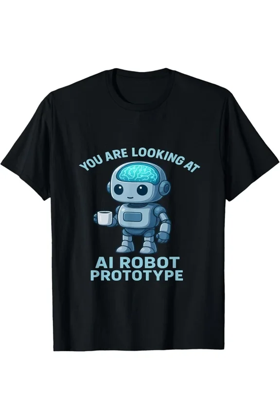 Funny Ai Robot Prototype Geek Tech Gift For Engineers T-Shirt S-5XL Birthday Gifts; For Men & Women