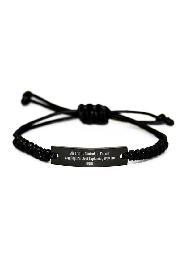 Funny Air Traffic Controller Rope Bracelet Gifts for Men, Air Traffic Controller Humor Inspired Rope Jewelry, Christmas Unique Gifts from Friends to Family