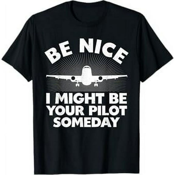 Funny Airline Pilot Art For Men Women Aviation Future Pilot T-Shirt