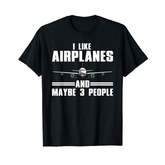 Funny Airplane Design For Men Women Aviation Aviator Pilot T-Shirt