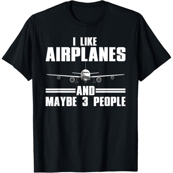 Funny Airplane Design For Men Women Aviation Aviator Pilot T-Shirt