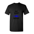 thumbnail image 1 of Funny Airplane Pilot And Aviation Fan Quote Eat Sleep Fly Repeat Unisex T-Shirt, up to size 5XL, 1 of 2