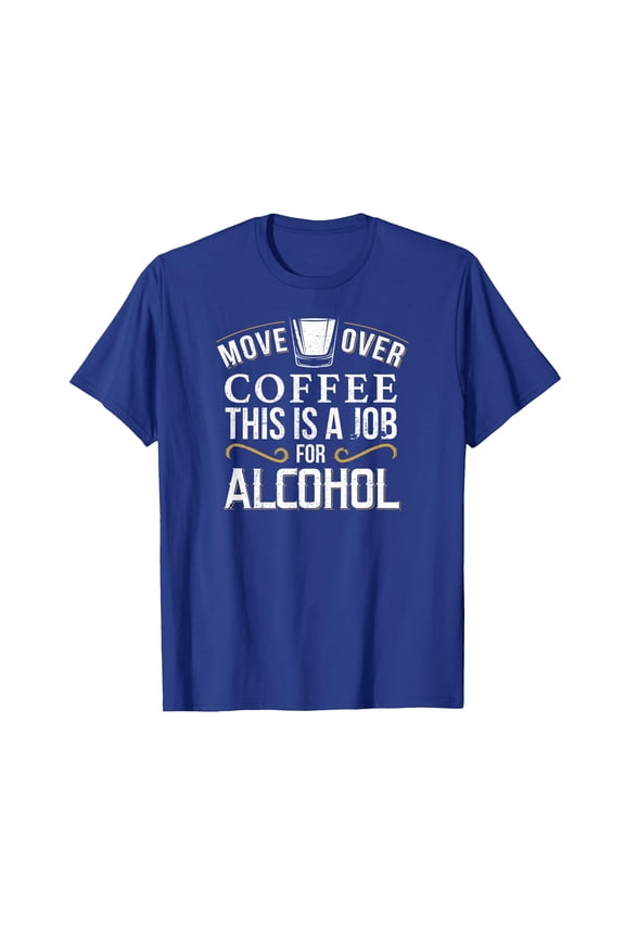 Funny Alcohol-Themed Blue T-Shirt for Bar Lovers - Perfect Gift for Friends