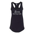 thumbnail image 1 of Funny Alexa Feed My Kids Ladies Racerback Tank-Black-Large, 1 of 4