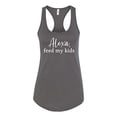 thumbnail image 1 of Funny Alexa Feed My Kids Ladies Racerback Tank-Dark Gray-XXL, 1 of 4