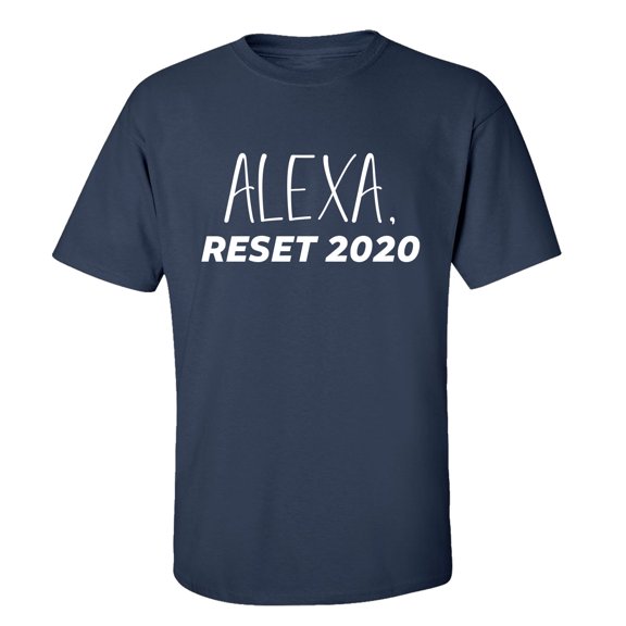 Funny Alexa Reset 2020 Unisex Short Sleeve T-shirt-Navy-xxl