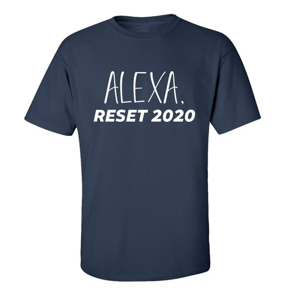 Funny Alexa Reset 2020 Unisex Short Sleeve T-shirt-Navy-xxxl
