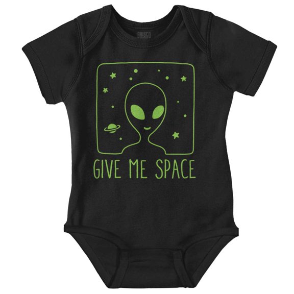 Funny Alien Introvert Give Me Space Romper Boys or Girls Infant Baby Brisco Brands NB