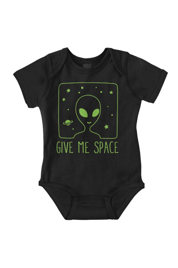Funny Alien Introvert Give Me Space Romper Boys or Girls Infant Baby Brisco Brands NB