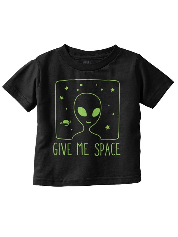 Funny Alien Introvert Give Me Space Toddler Boy Girl T Shirt Infant Toddler Brisco Brands 24M
