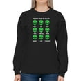 thumbnail image 1 of Funny Alien Moods Sweatshirt Women -GoatDeals Designs, Female Large, 1 of 4