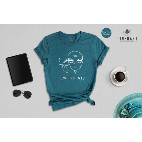 Funny Alien Shirt Humorous Smoking UFO Design Eco Friendly Ink Unisex Apparel Playful Ward