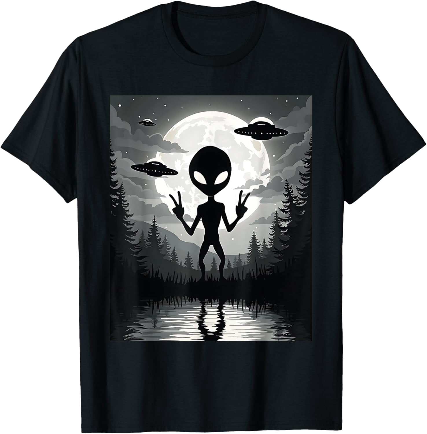 Funny Alien UAP Extraterrestrial UFOs Cosmic Enthusiasts T-Shirt ...