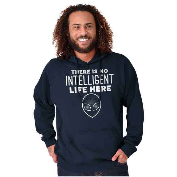 Funny Alien UFO Believers Sarcastic Hoodie Sweatshirt Women Men Brisco Brands L