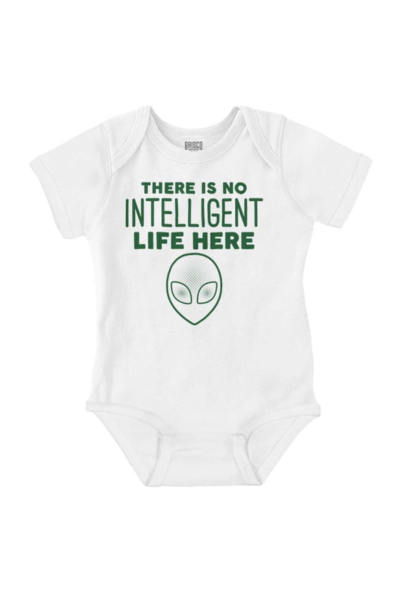 Funny Alien UFO Believers Sarcastic Romper Boys or Girls Infant Baby Brisco Brands 24M