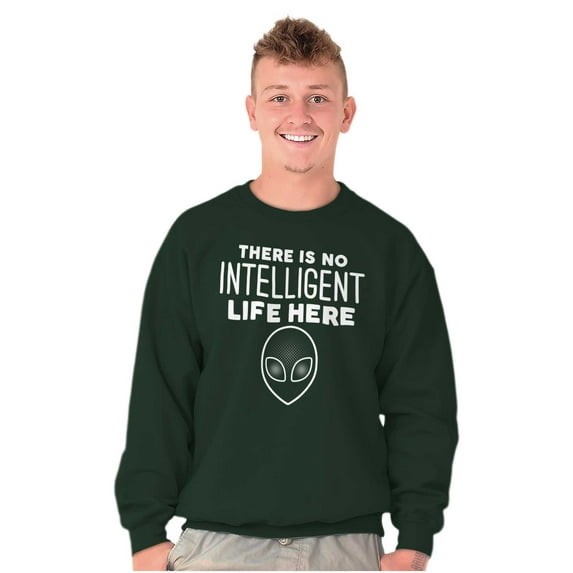 Funny Alien UFO Believers Sarcastic Sweatshirt for Men or Women Brisco Brands S