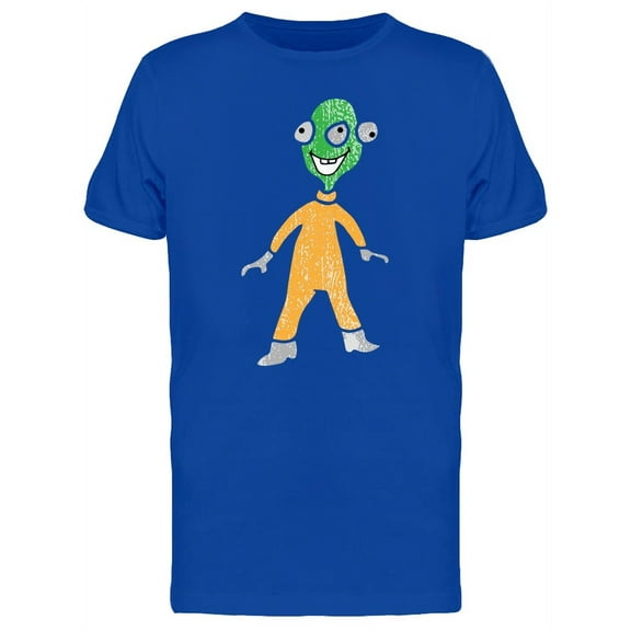 Funny Alien With Three Eyes T-Shirt Men -Image by Shutterstock, Male x-Large