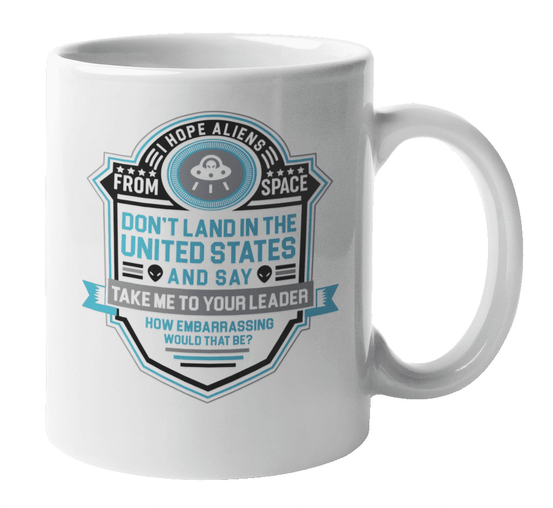 Funny Aliens From Space Ceramic Coffee & Tea Mug & Alien Drinkware (11oz) -  Walmart.com