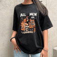 thumbnail image 1 of Funny All Men Cremated Print T-shirts Feminist Witch Graphic Tees Halloween Spooky Girl Casual Acid Washed Tops Short Sleeve Cotton Shirts Black,L, 1 of 5