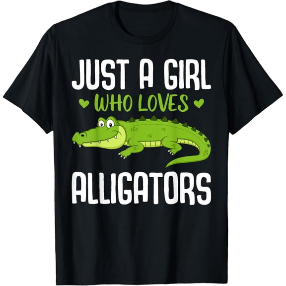 Funny Alligator Design Girls Kids Women Reptile Gator Lover T-Shirt