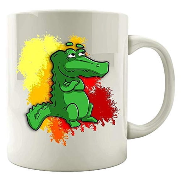 Funny Alligator 11 oz Coffee Mug - Reptile Gator Humor White Ceramic Gift