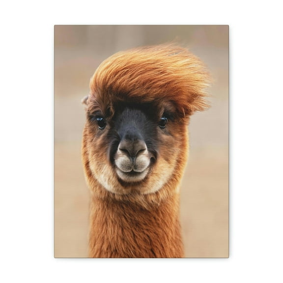 Funny Alpaca Selfie Outside Wall Art Ready to Hang Unframed