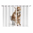 thumbnail image 1 of Funny Alpacas Kitchen Curtains Window Panels, Cute Art Fun Lovely Animals on Toilets Insulated Window Treatment Curtain, Grommet Curtains for Bedroom/Living Room/Bathroom, 2 Piece 52"Wx72"L, 1 of 8