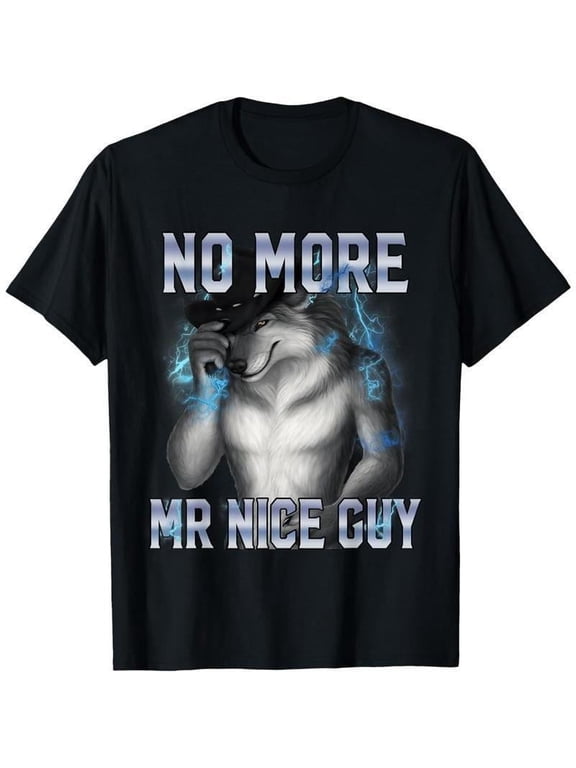 Funny Alpha Wolf Meme T-Shirt 100% cotton unisex graphic T-shirt Men's and Women's Humorous Casual Wear, Casual, Fashion