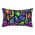 Funny Alphabet Monster Throw Pillow Covers 16" x 24" Decorative Soft