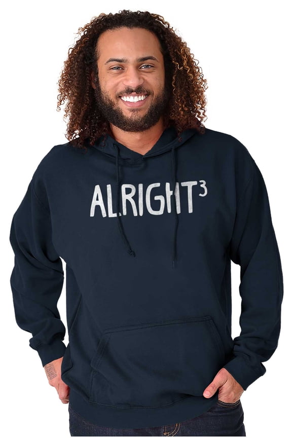 Funny Alright Cubed Math Nerd Joke Hoodie Sweatshirt Women Men Brisco Brands M