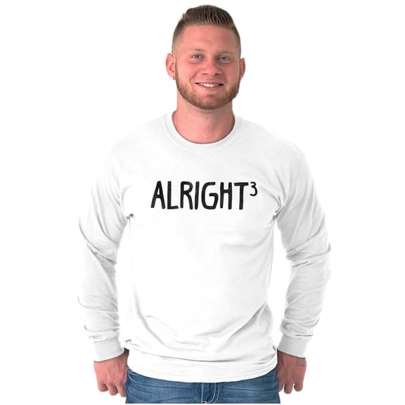 Funny Alright Cubed Math Nerd Joke Long Sleeve TShirt Men Women Brisco Brands S