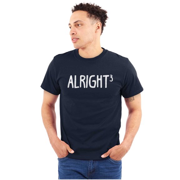 Funny Alright Cubed Math Nerd Joke Men's Graphic T Shirt Tees Brisco Brands M