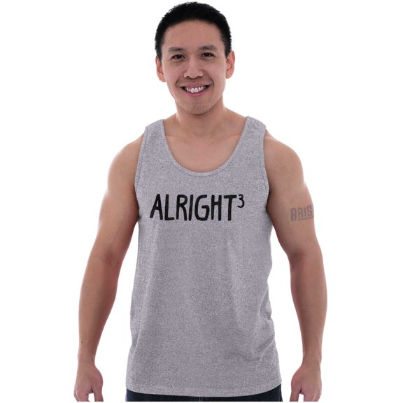 Funny Alright Cubed Math Nerd Joke Plus Size Graphic Tank Top Brisco Brands 2X