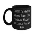 thumbnail image 1 of Funny Ambulance driver Gifts, CAUTION: I'm a Retired Ambulance Driver. I Have Sties and All.!, Fun 15oz Mug F Colleagues From Boss, 1 of 2