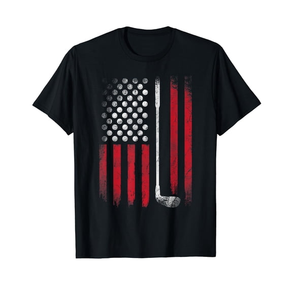 Funny American Flag Golf For Golfer T-Shirt