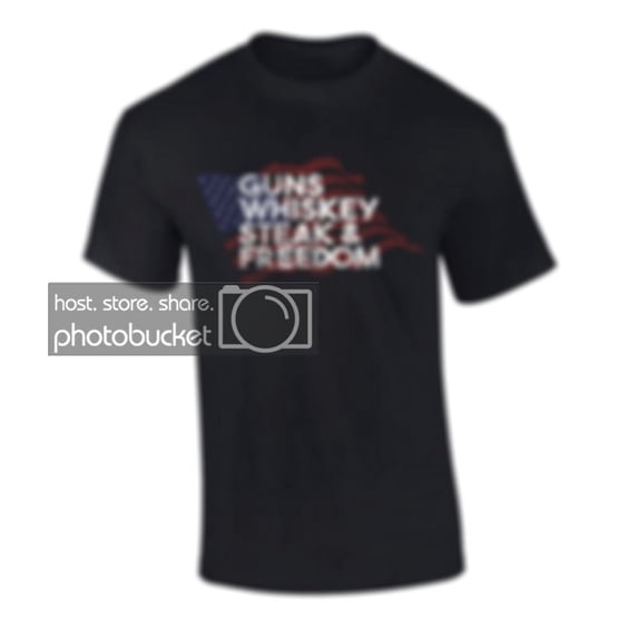 Funny American Flag s Whiskey Steak Freedom Graphic Short Sleeve T-shirt-4xl Black