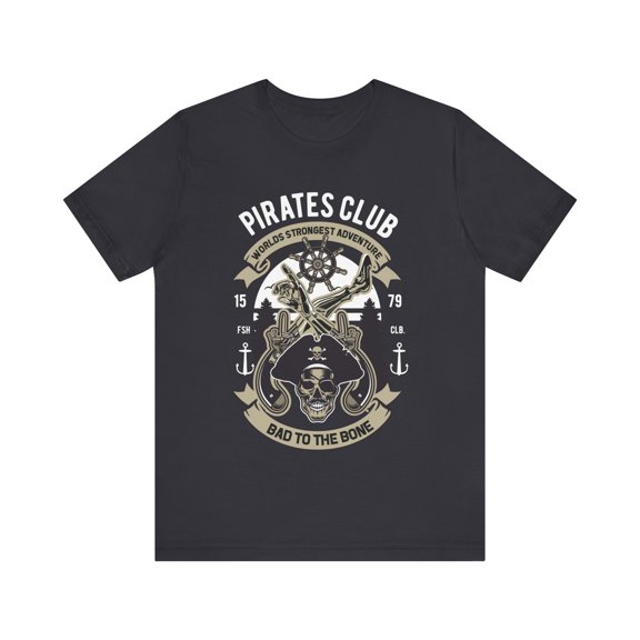 Funny Amputee Shirt,  Pirate Club Bad to the bone V1, Crew Neck T-Shirt