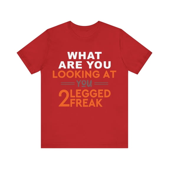 Funny Amputee Shirt, what are you looking freak, humorous Crew Neck T-Shirt