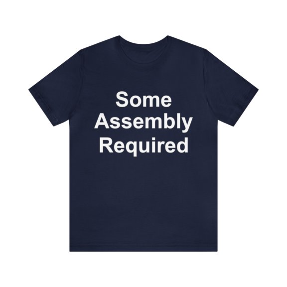 Funny Amputee T-Shirt “Some assebly required V1” Humor Crew Neck T-Shirt
