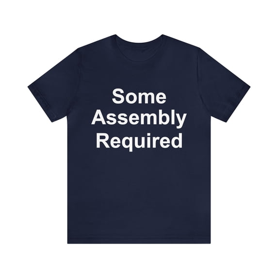 Funny Amputee T-Shirt “Some assebly required V1” Humor Crew Neck T-Shirt