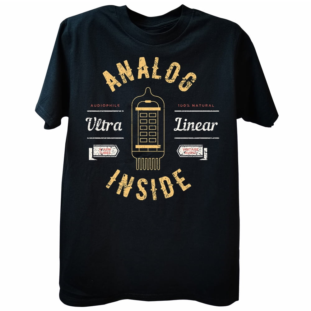 Funny Analog Vacuum Tube Audiophile Sound Retro Music Lover T Shirt for ...