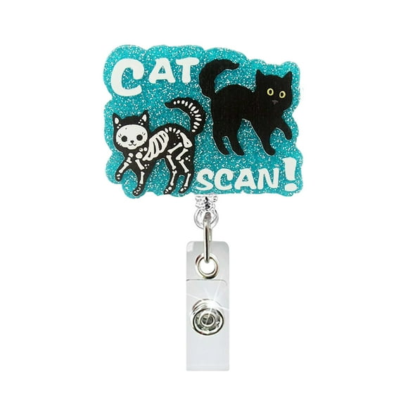 Funny And Cute Badge Reel With Clip Closure For Doctors Teachers Students Workers Etc Cartoon Pattern Badge Workplace Induction Graduation