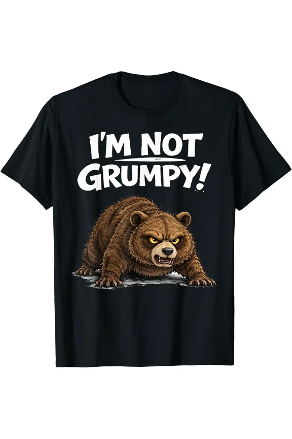 Funny Angry Bear Grumpy Meme Gifts for Men Women Boy Kid T-Shirt