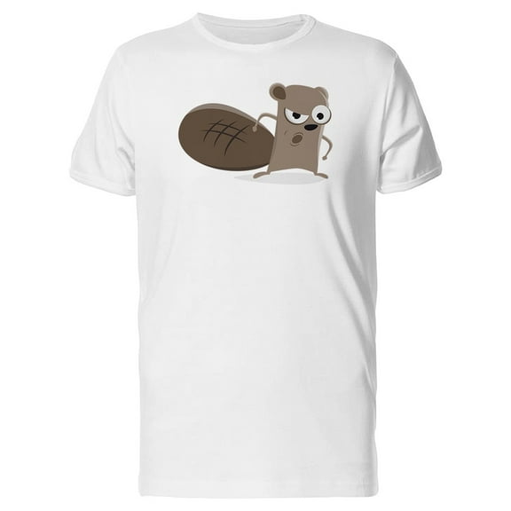 Funny Angry Beaver T-Shirt Men -Image by Shutterstock, Male Large